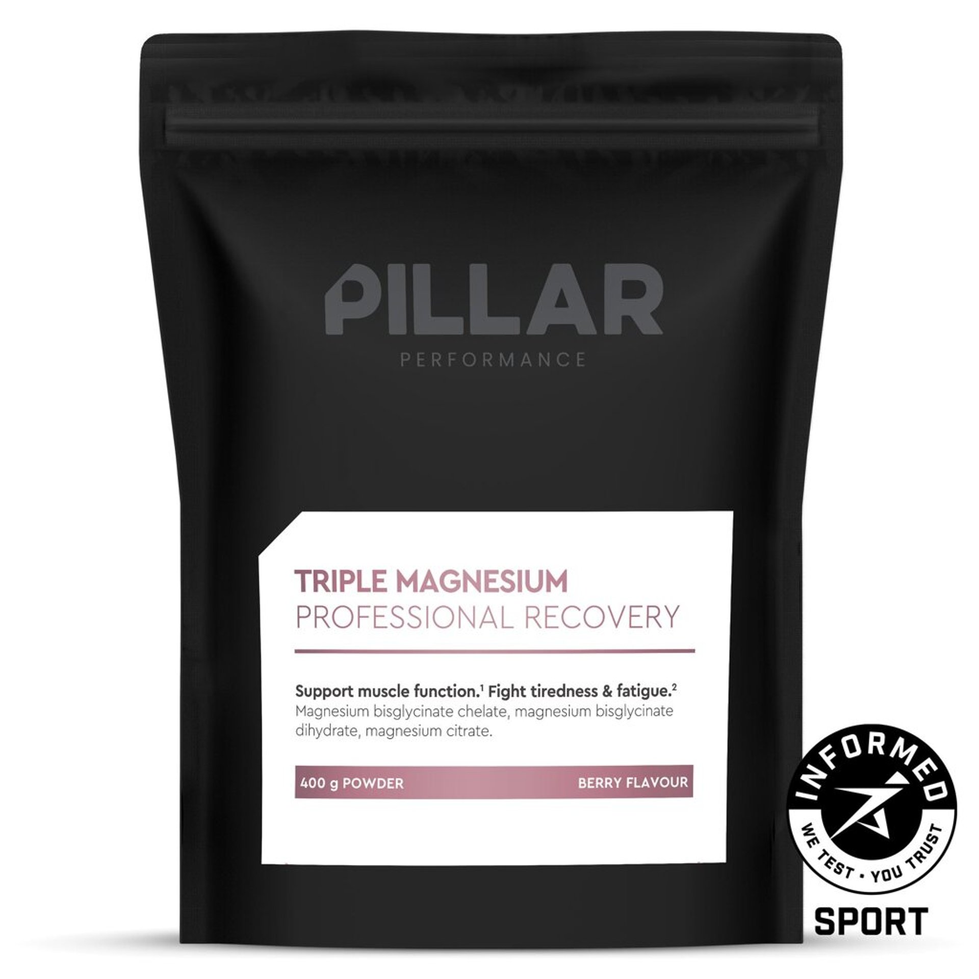 Pillar Performance Triple Magnesium Berry 400g Value Pack
