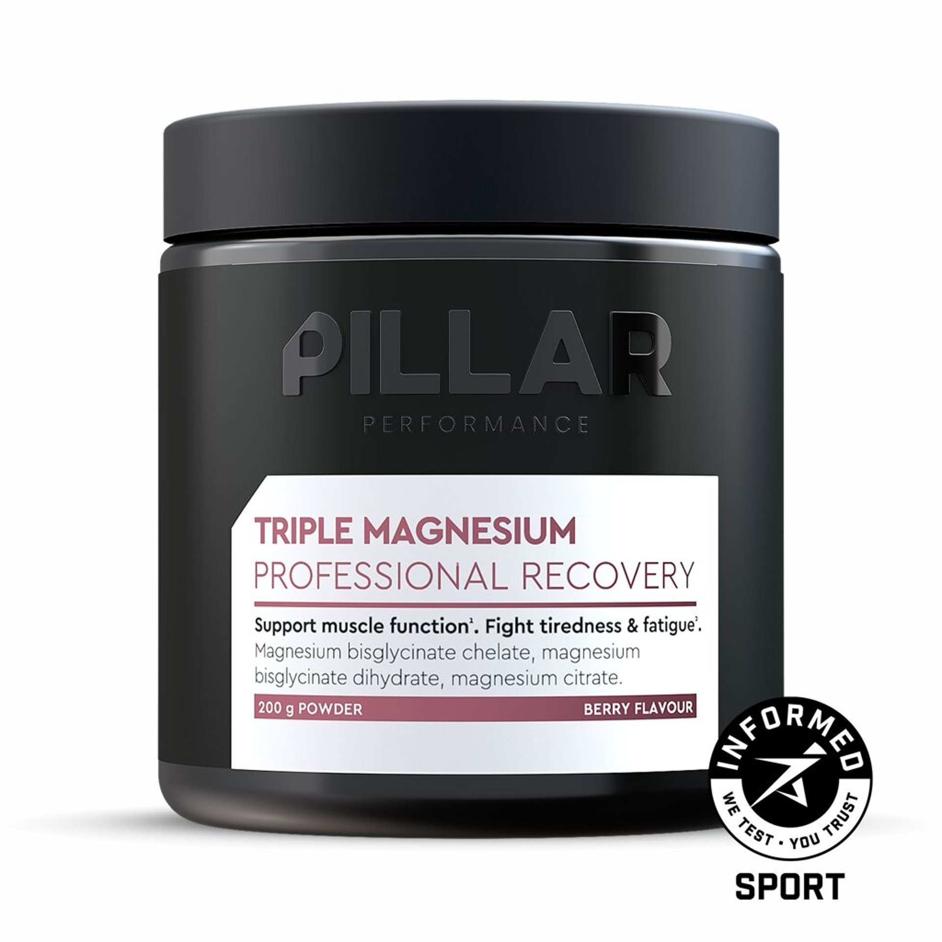 Pillar Performance Triple Magnesium Berry 200g Jar