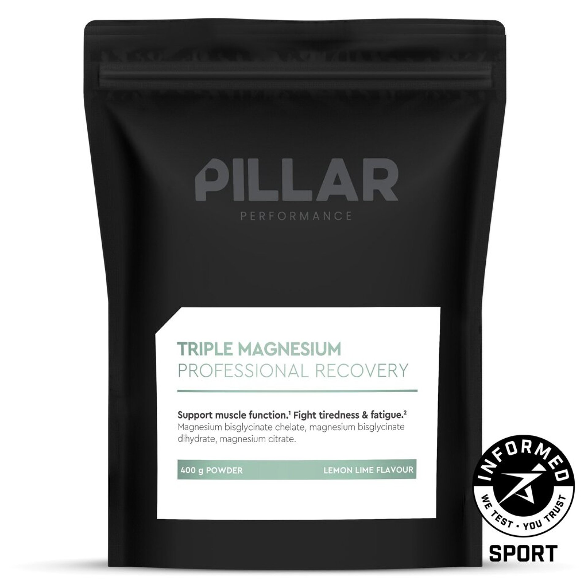 Pillar Performance Triple Magnesium Lemon Lime 400g Value Pack