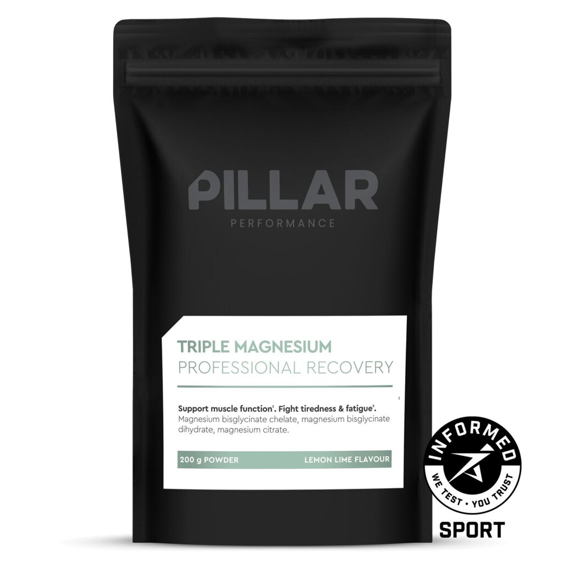 Pillar Performance Triple Magnesium Lemon Lime 200g Pouch