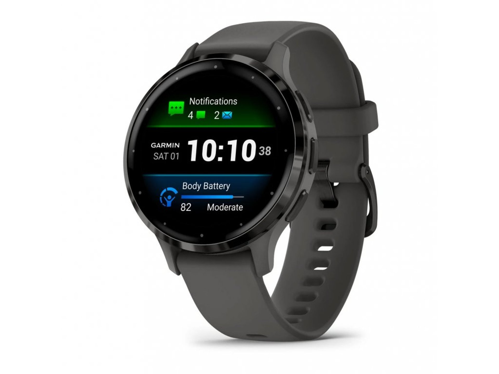 Garmin Venu 3S Slate/Gray Silicone Band