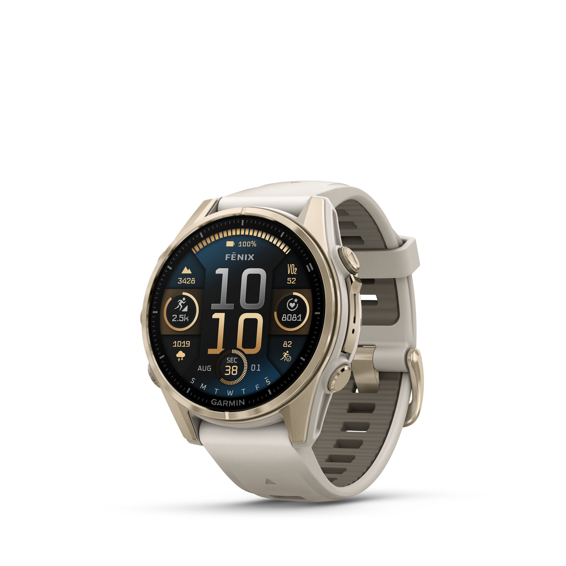 Garmin Fenix 8 43mm AMOLED, Sapphire Soft Gold