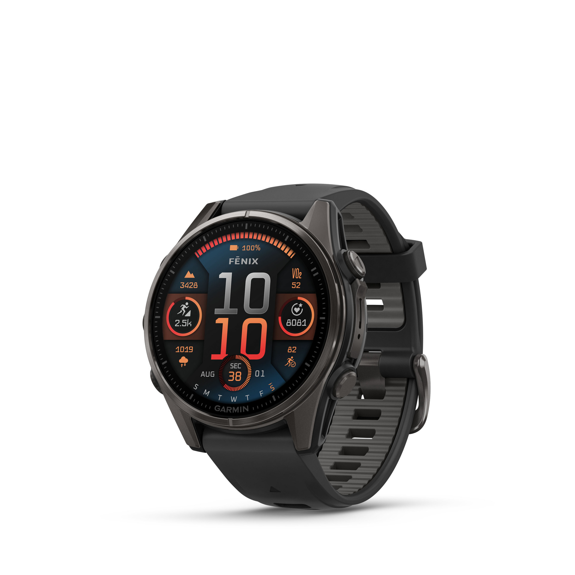 Garmin Fenix 8 43mm AMOLED, Titan Sapphire Carbon Gray