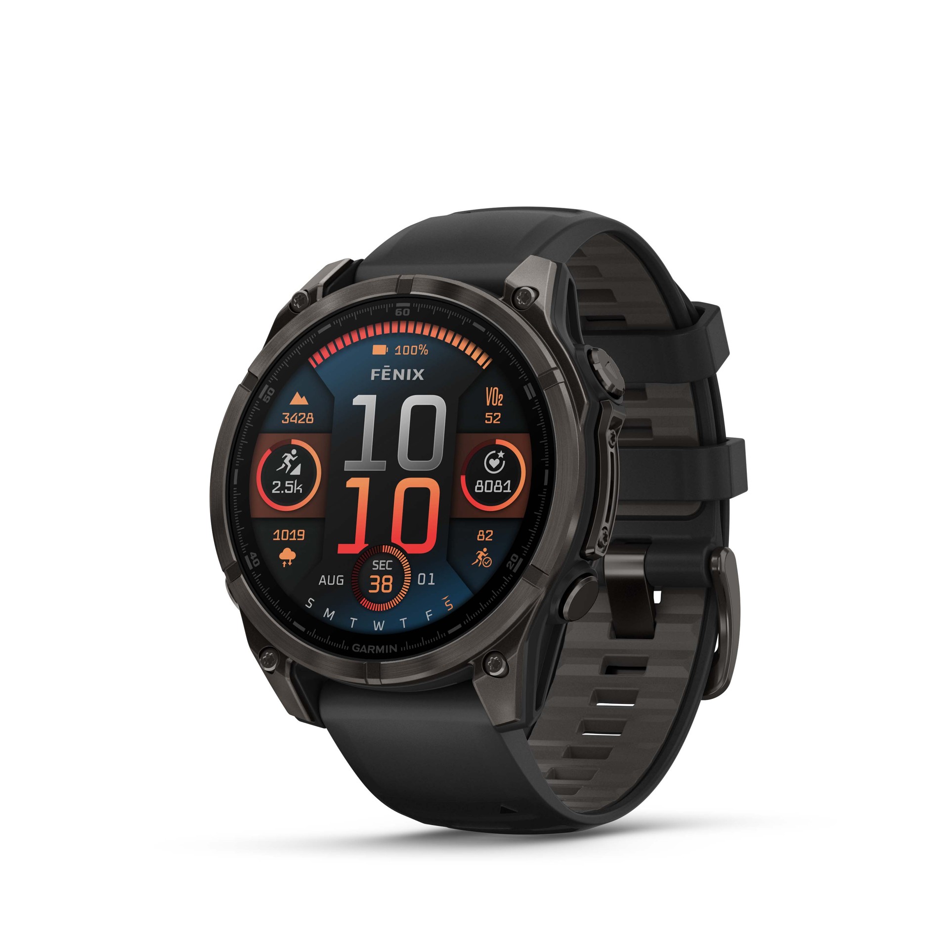 Garmin Fenix 8 47mm AMOLED, Titan Sapphire Carbon Gray