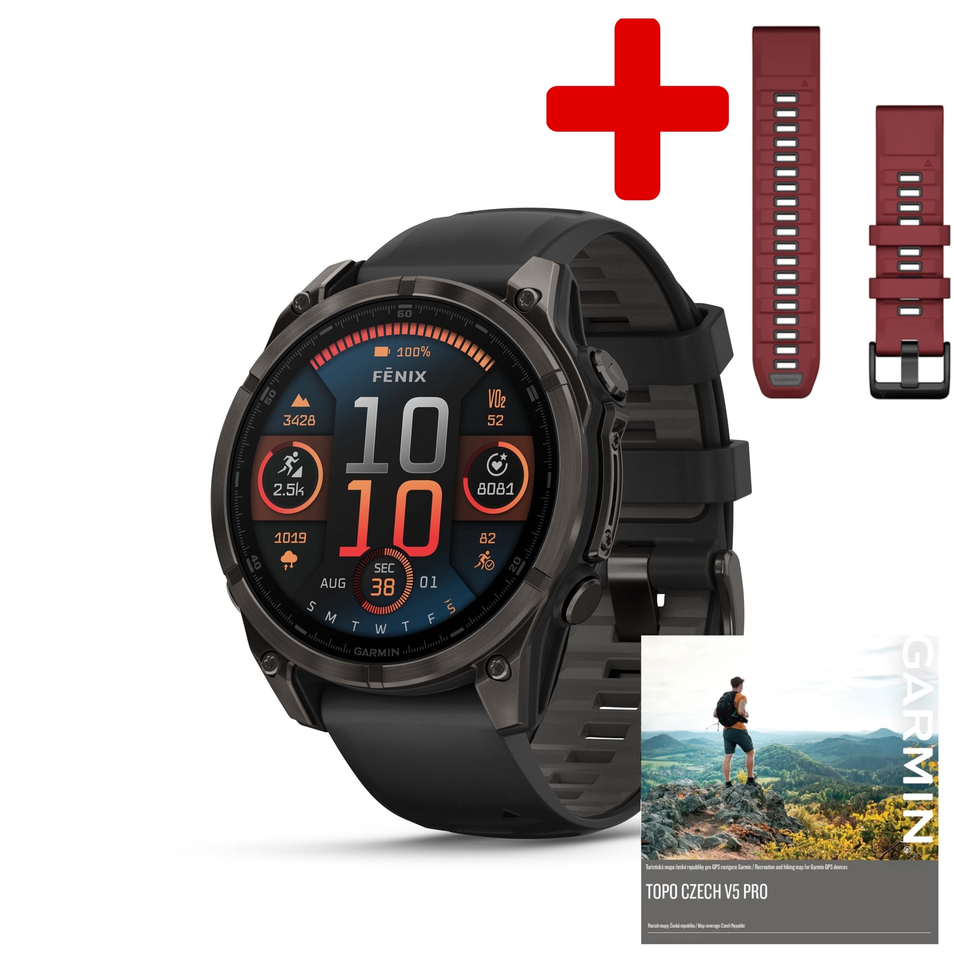 Garmin Fenix 8 47mm AMOLED, Titan Sapphire Carbon Gray