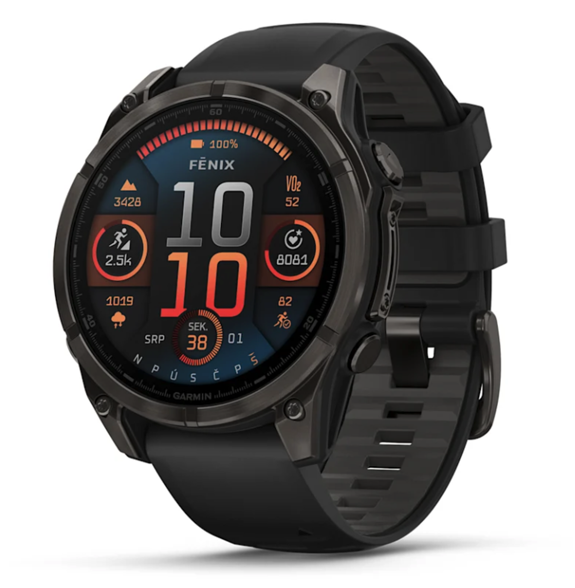 Garmin Fenix 8 47mm AMOLED, Titan Sapphire Carbon Gray