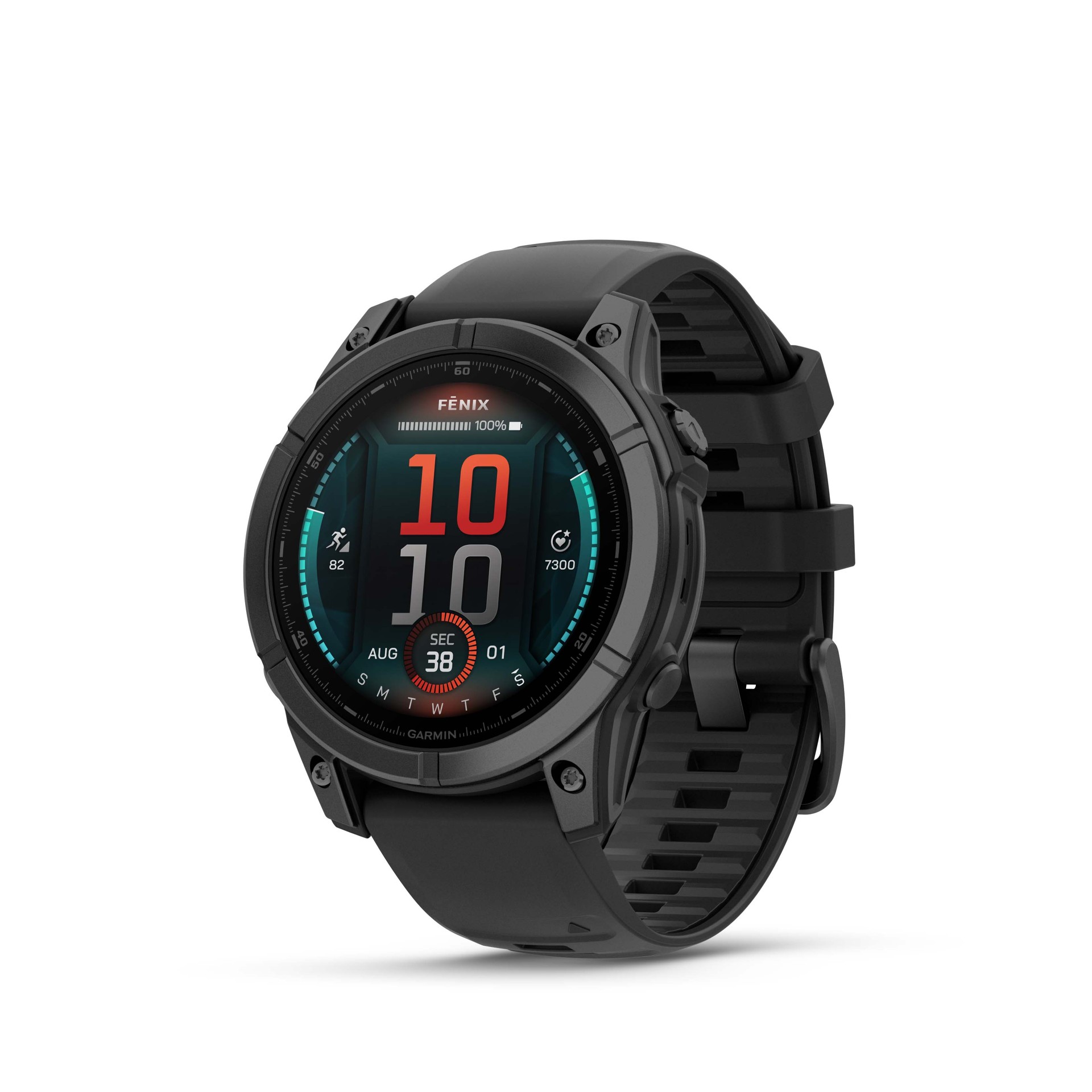 Garmin Fenix E Slate Gray Steel / Black band