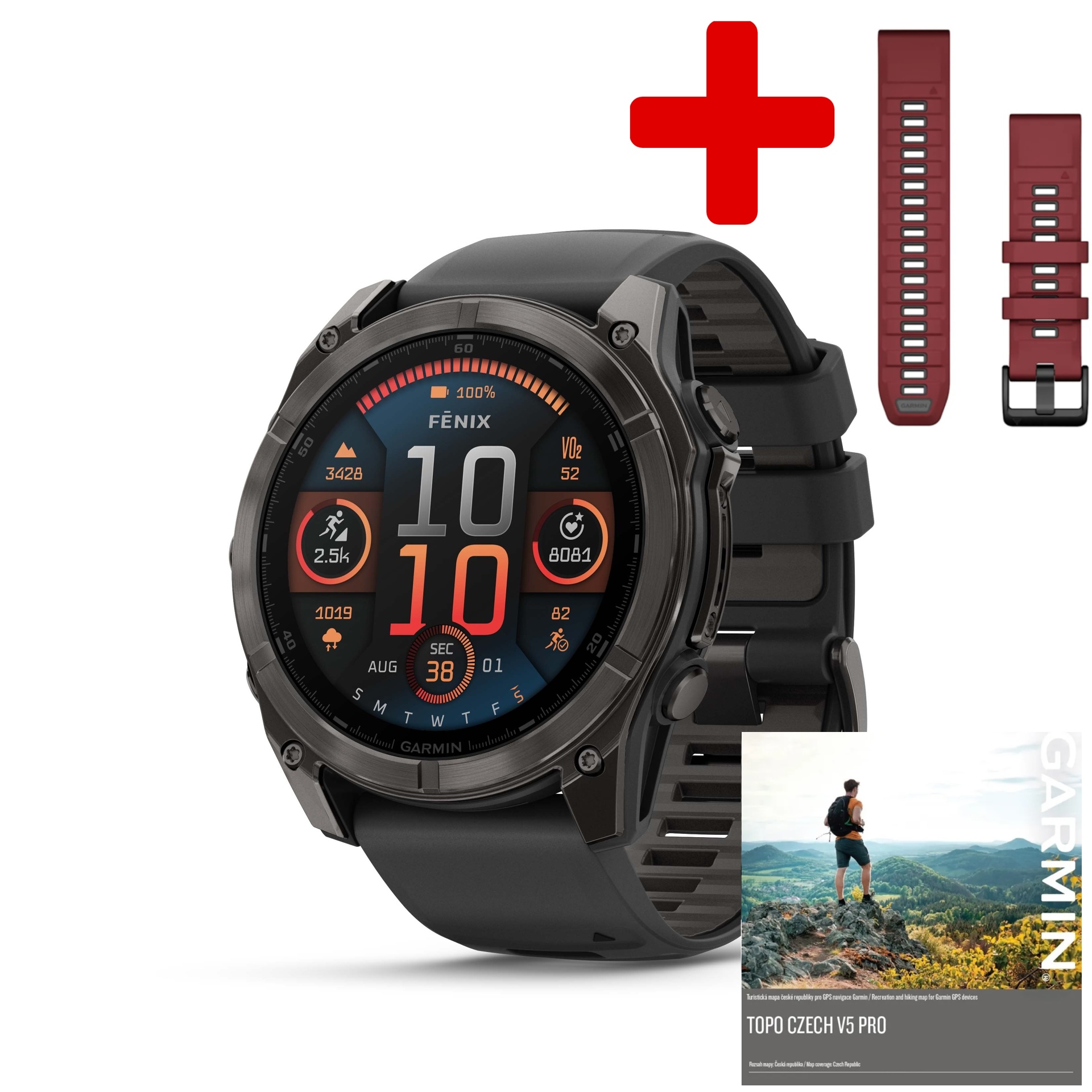 Garmin Fenix 8 51mm AMOLED, Titan Sapphire Carbon Gray