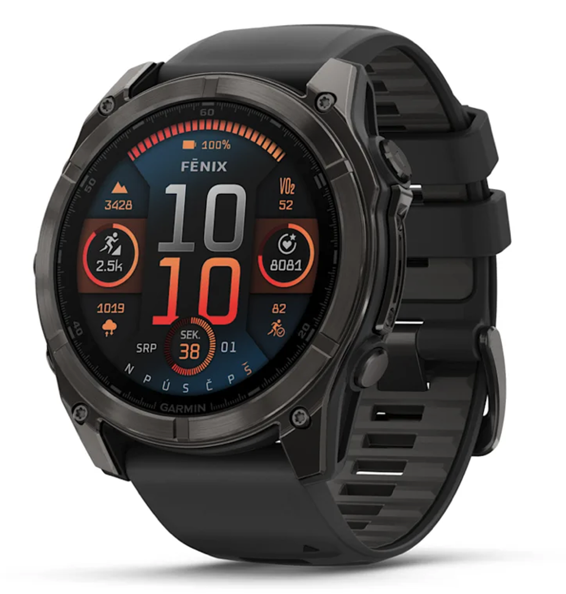 Garmin Fenix 8 51mm AMOLED, Titan Sapphire Carbon Gray
