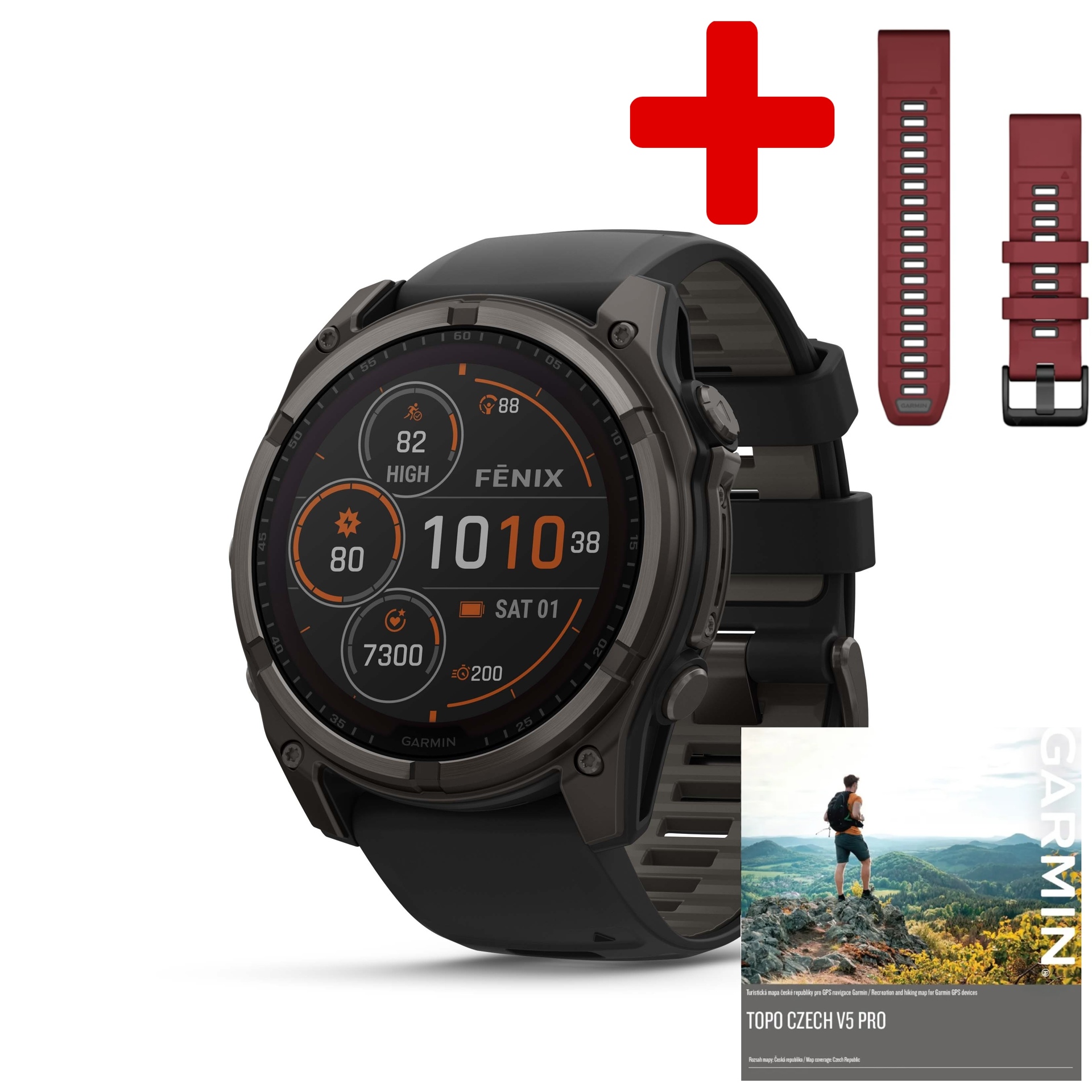 Garmin Fenix 8 51mm Solar, Titan Sapphire Carbon Gray