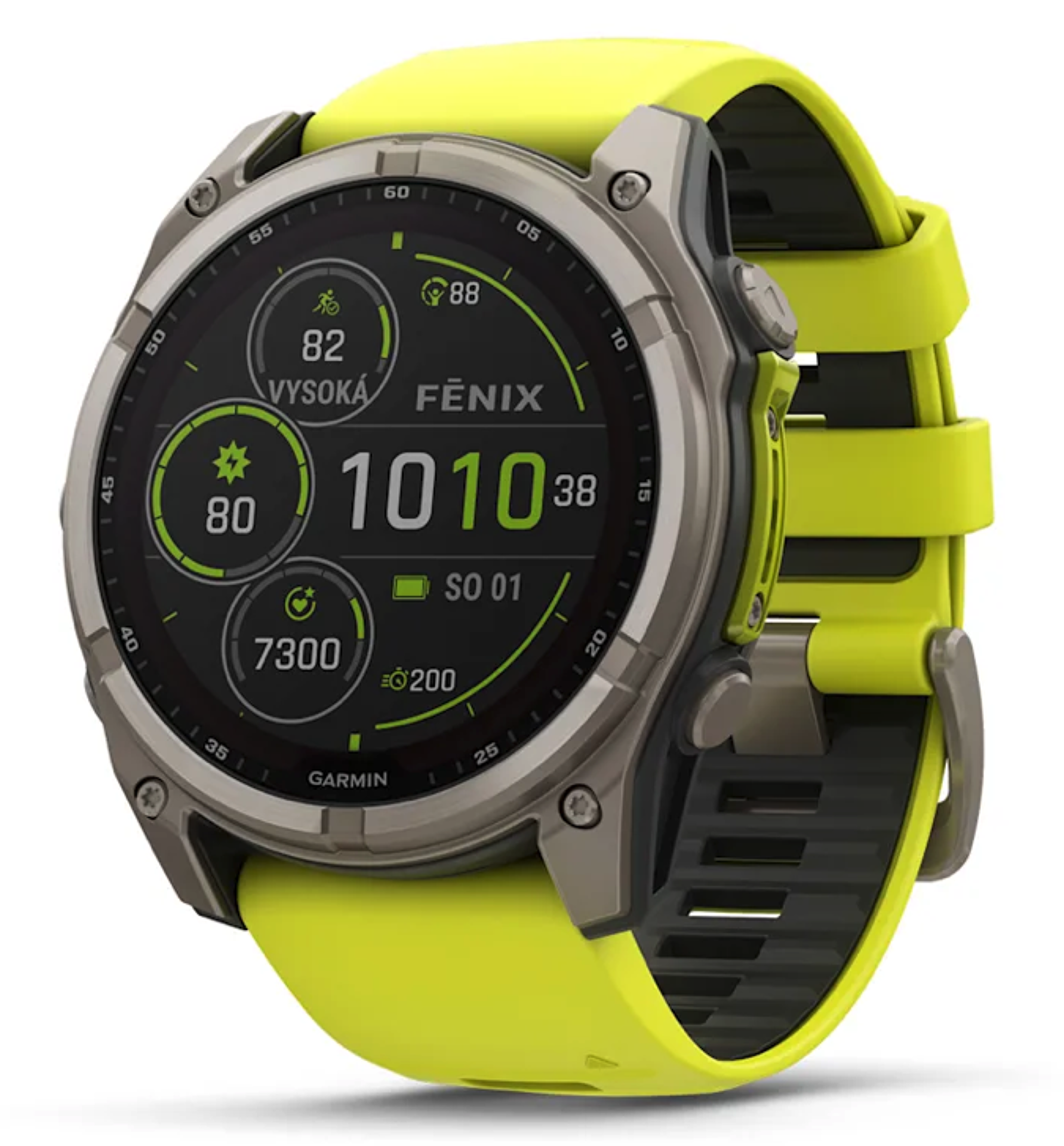 Garmin Fenix 8 51mm Solar, Titan Sapphire yellow Graphite
