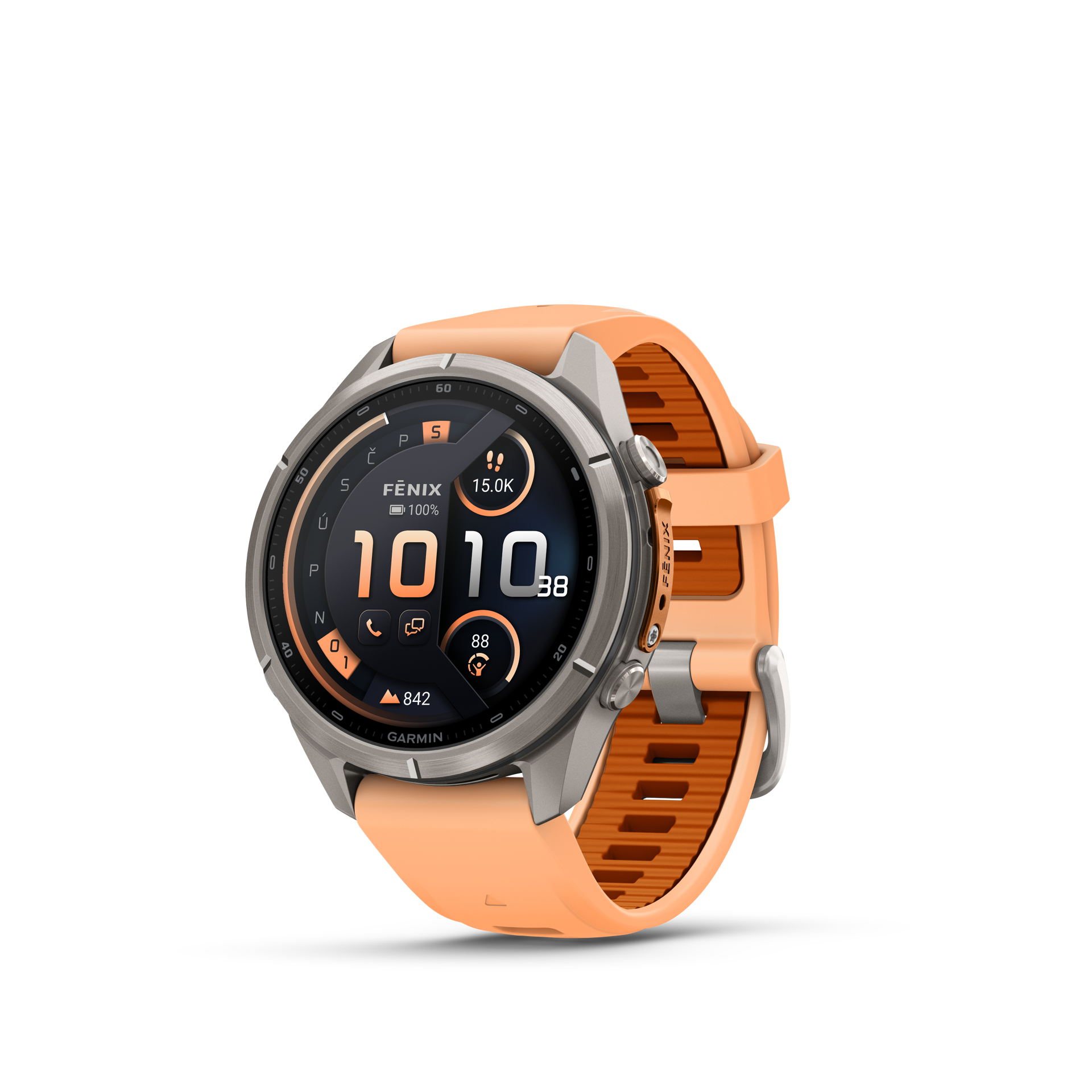 Garmin Fenix 9 Pro InReach 43 mm AMOLED Titanium ShellPink/Orange