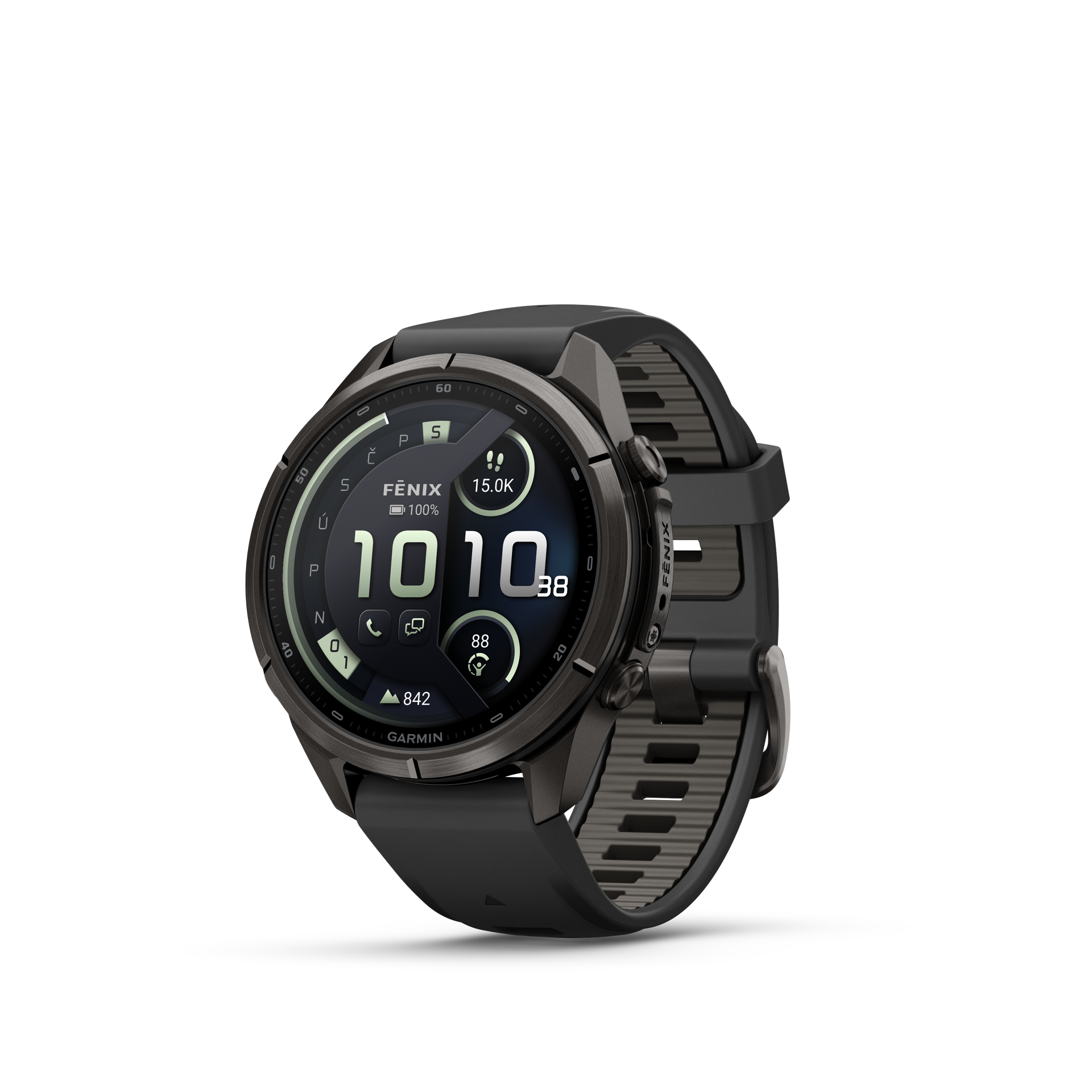 Garmin Fenix 9 Pro InReach 43 mm AMOLED  TitaniumDLC Black/PebbleGray