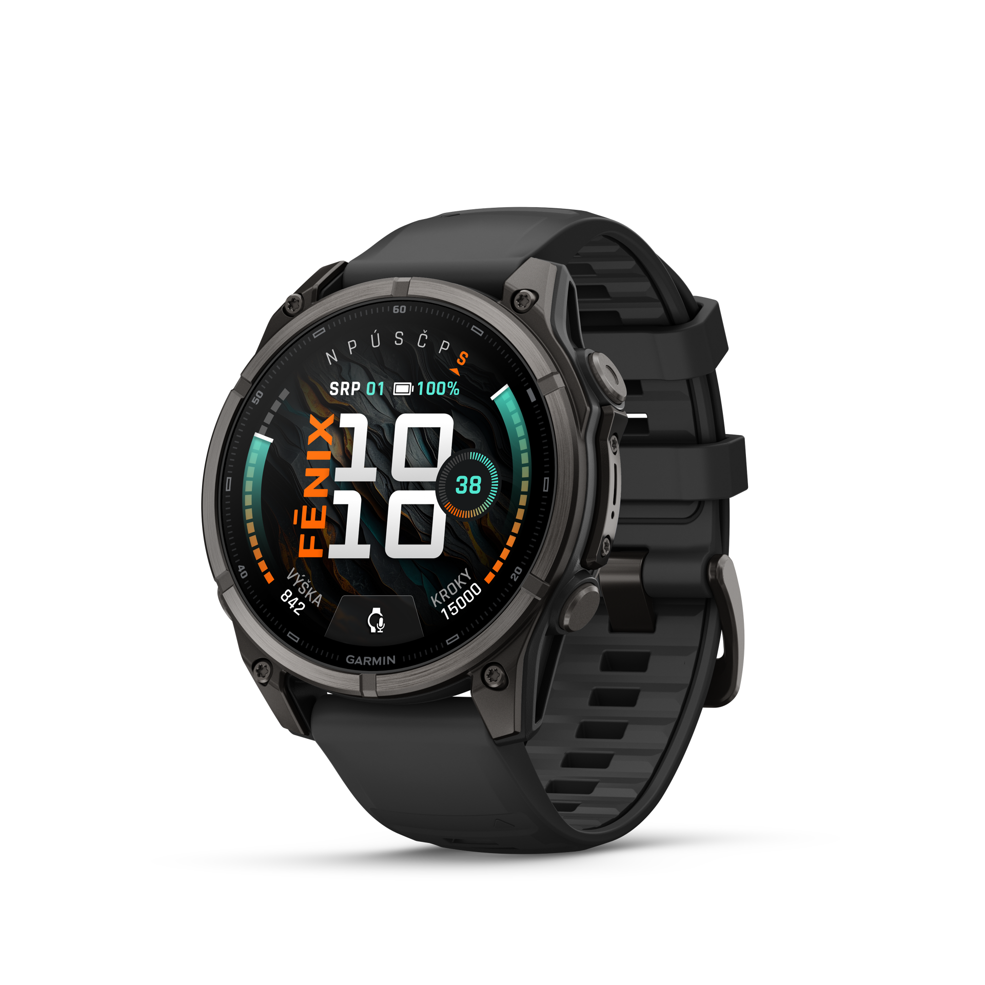 Garmin Fenix 9 47 mm AMOLED CarbonGray TitaniumDLC Black Band