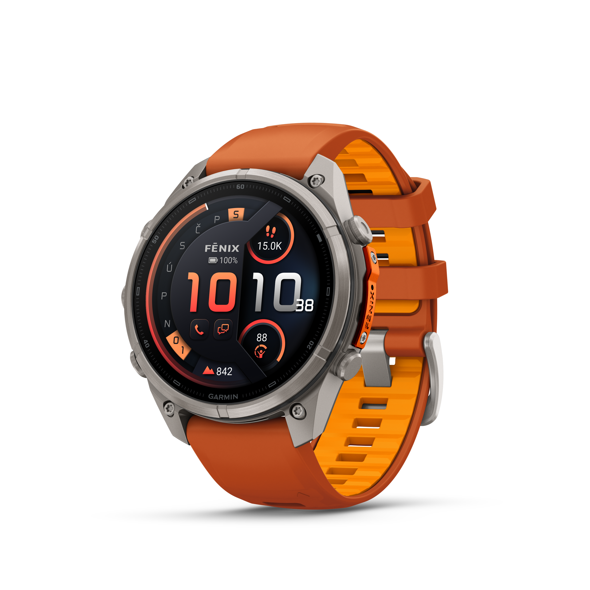 Garmin Fenix 9 Pro InReach 47 mm AMOLED Titanium Autumn/SparkOrange