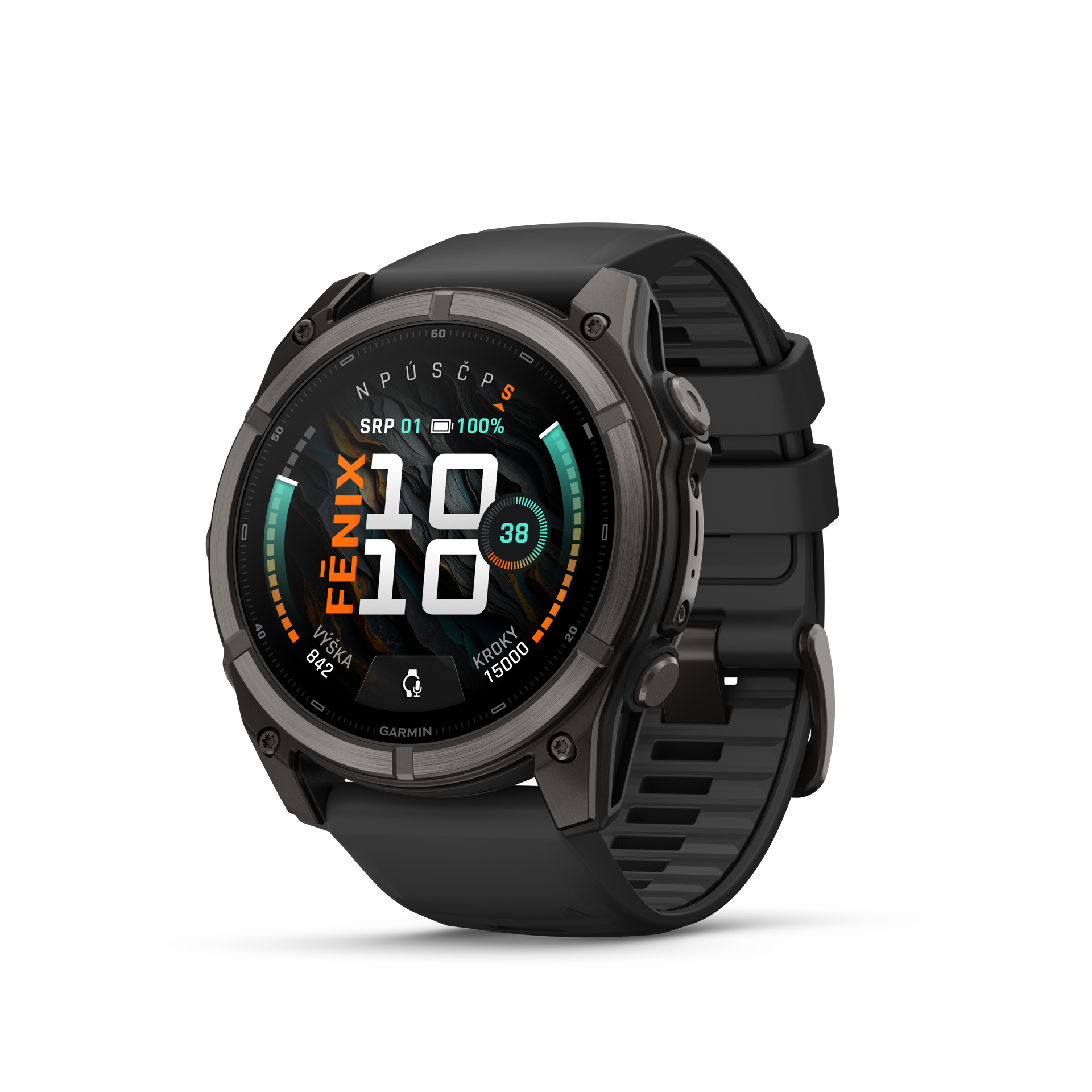 Garmin Fenix 9 51 mm AMOLED CarbonGray TitaniumDLC Black Band