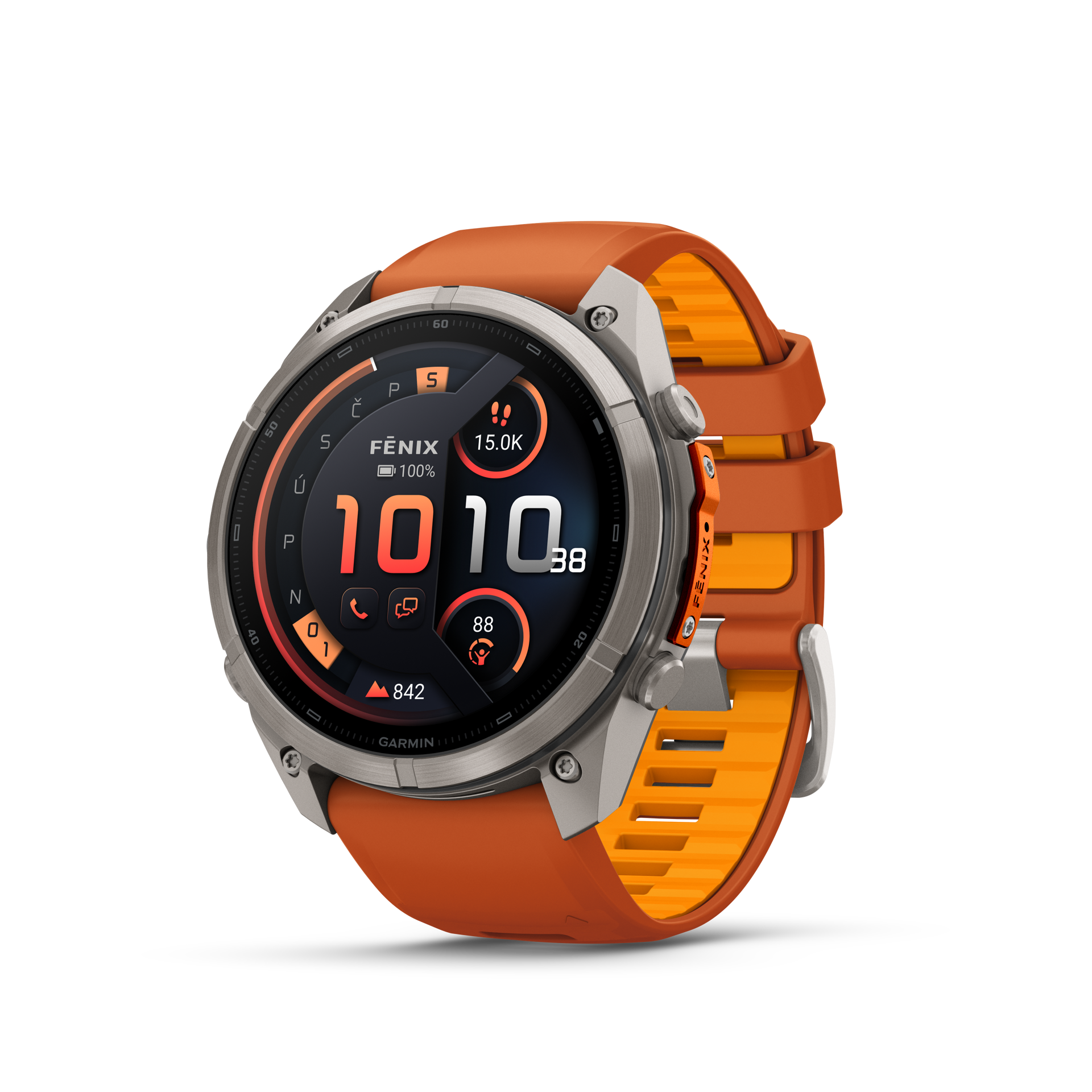 Garmin Fenix 9 Pro inReach 51 mm AMOLED Titanium Autumn/SparkOrange