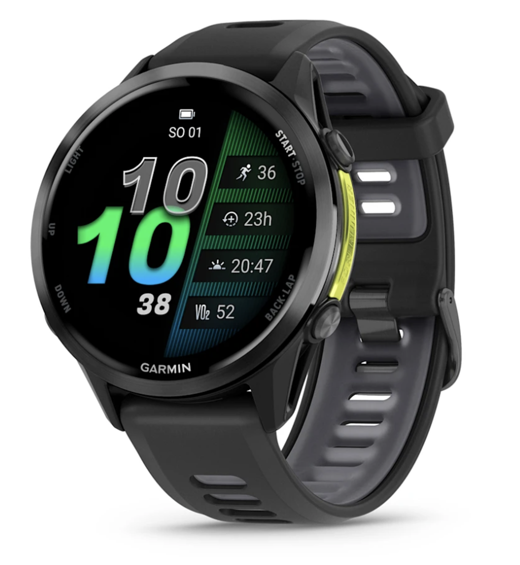 Garmin Forerunner 970 Carbon Grey DLC Black/Amp Yellow