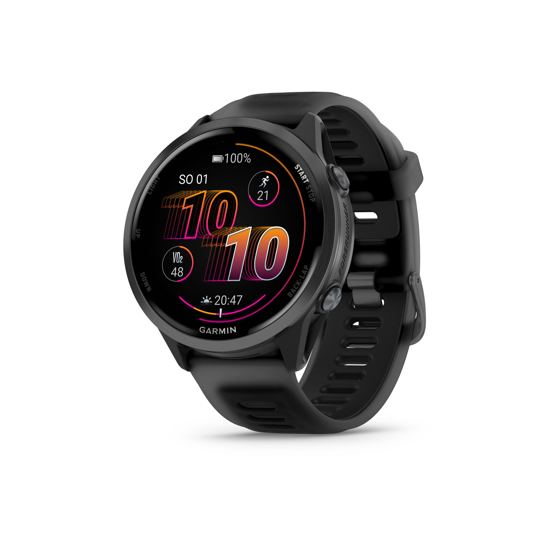 Garmin Forerunner 570 Slate Grey 47mm, řemínek Black/Black