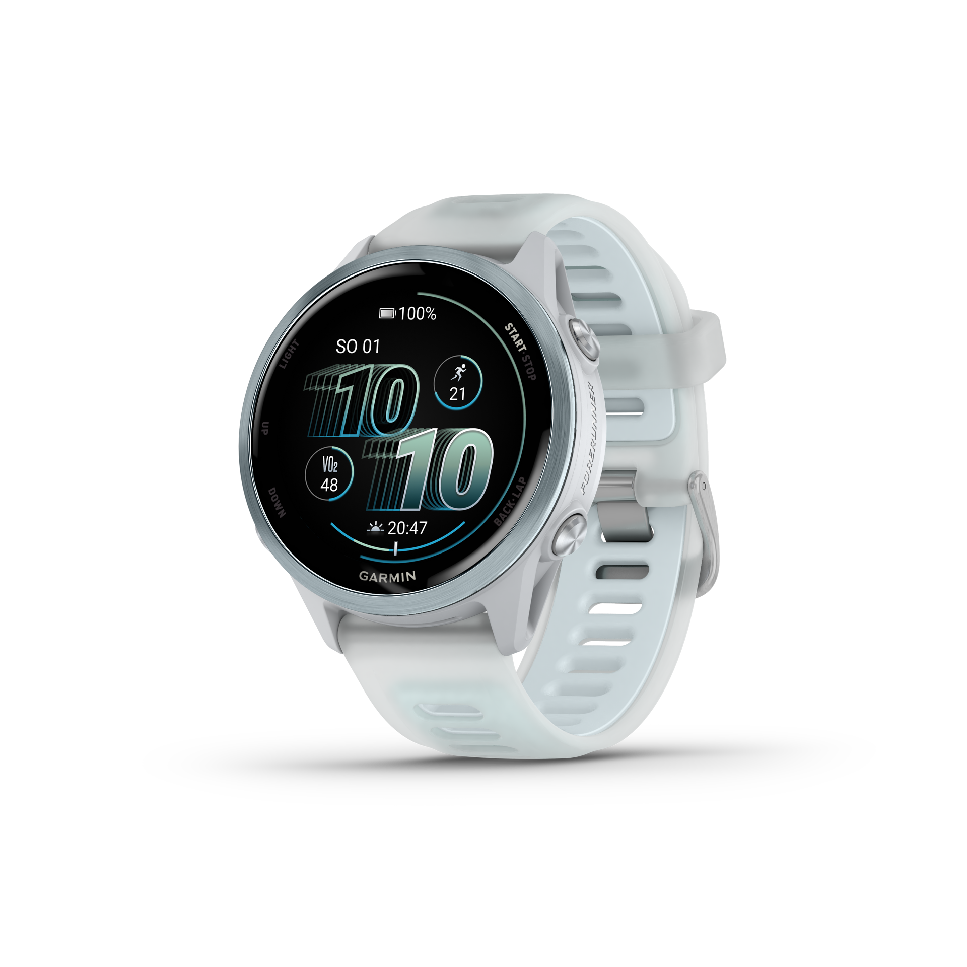 Garmin Forerunner 570 Cloud Blue, řemínek Whitestone/Cloud Blue