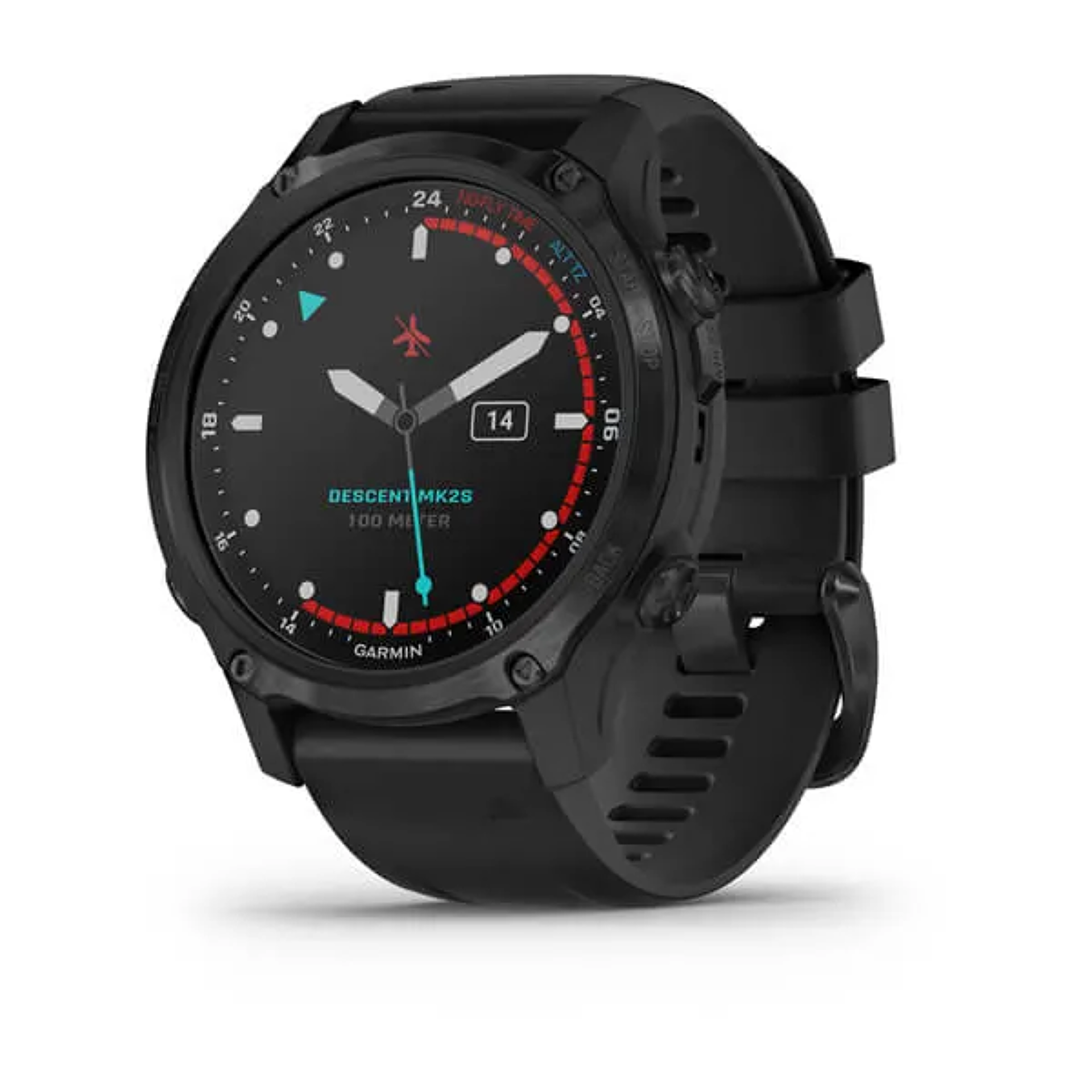 Garmin Descent Mk2S PRO Sapphire, Carbon Gray DLC/Black Silicone Band