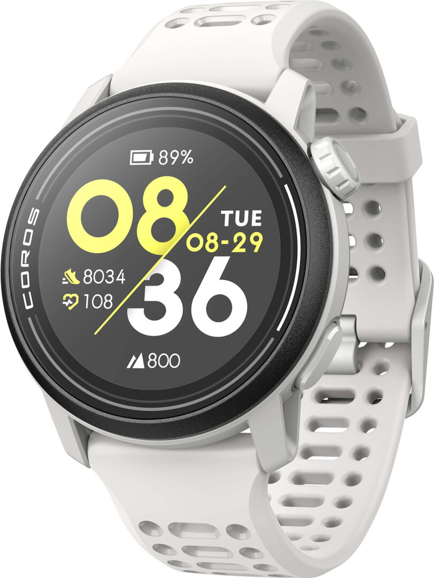 Coros Pace 3 White Silicone Band