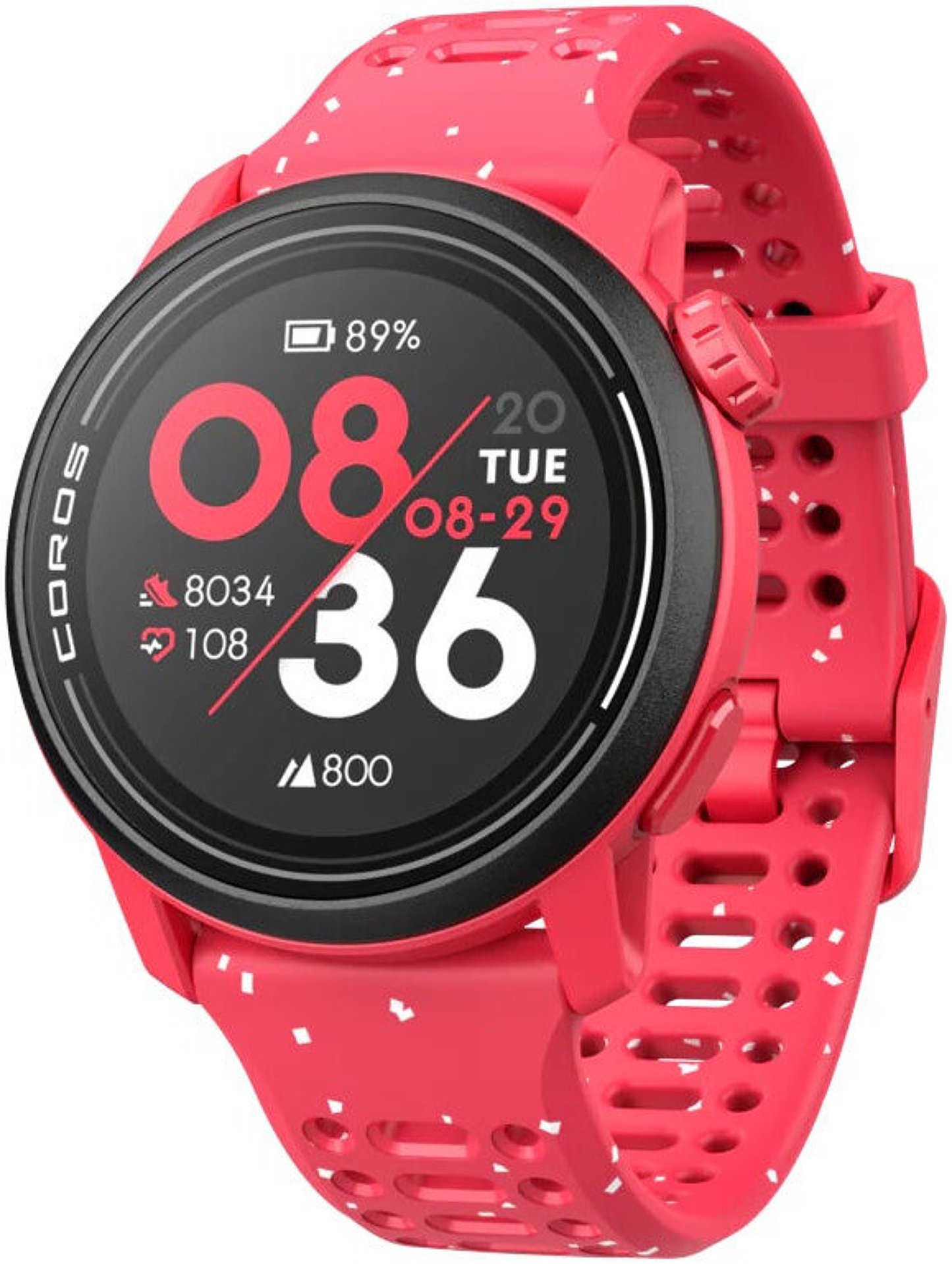 Coros Pace 3 Red Silicone Band