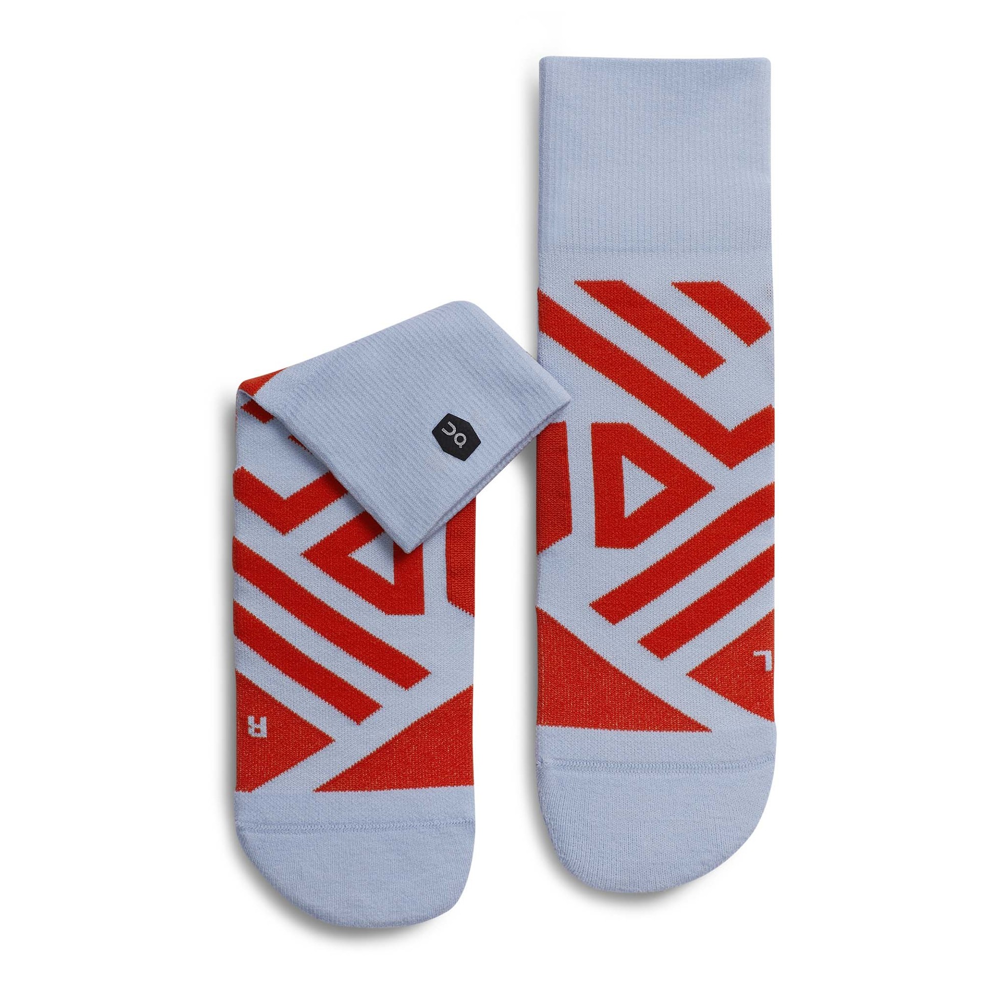 ON Performance Mid Sock, Heather/Red M