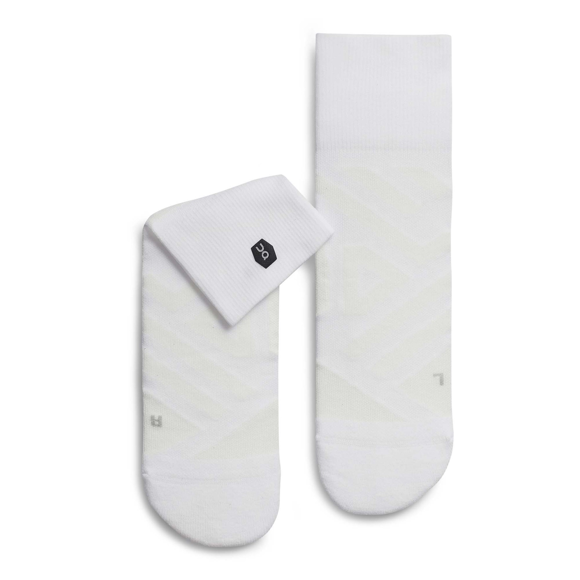 ON Performance Mid Sock, White/Ivory M