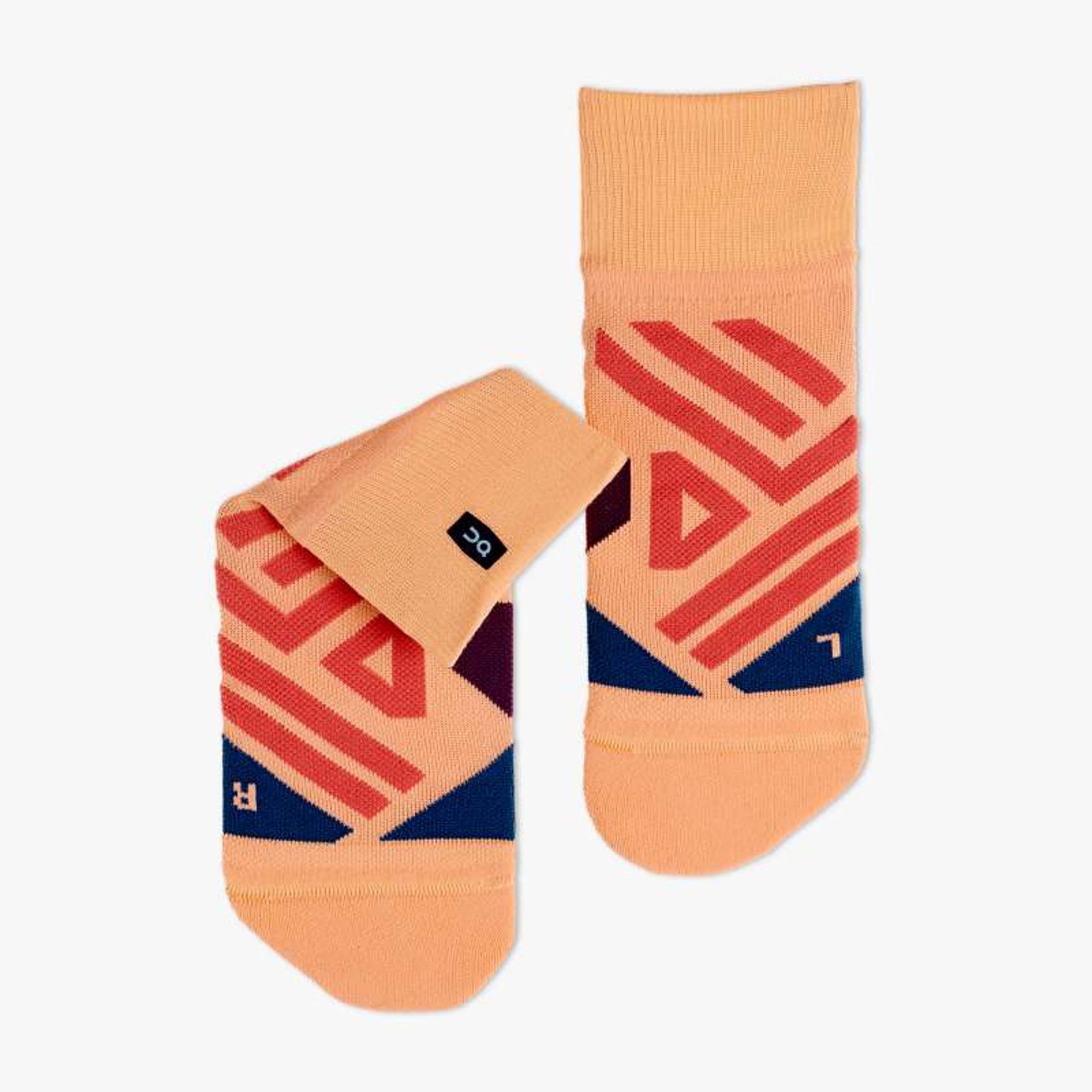 Běžecké ponožky ON Coral/Navy, Mid Sock W