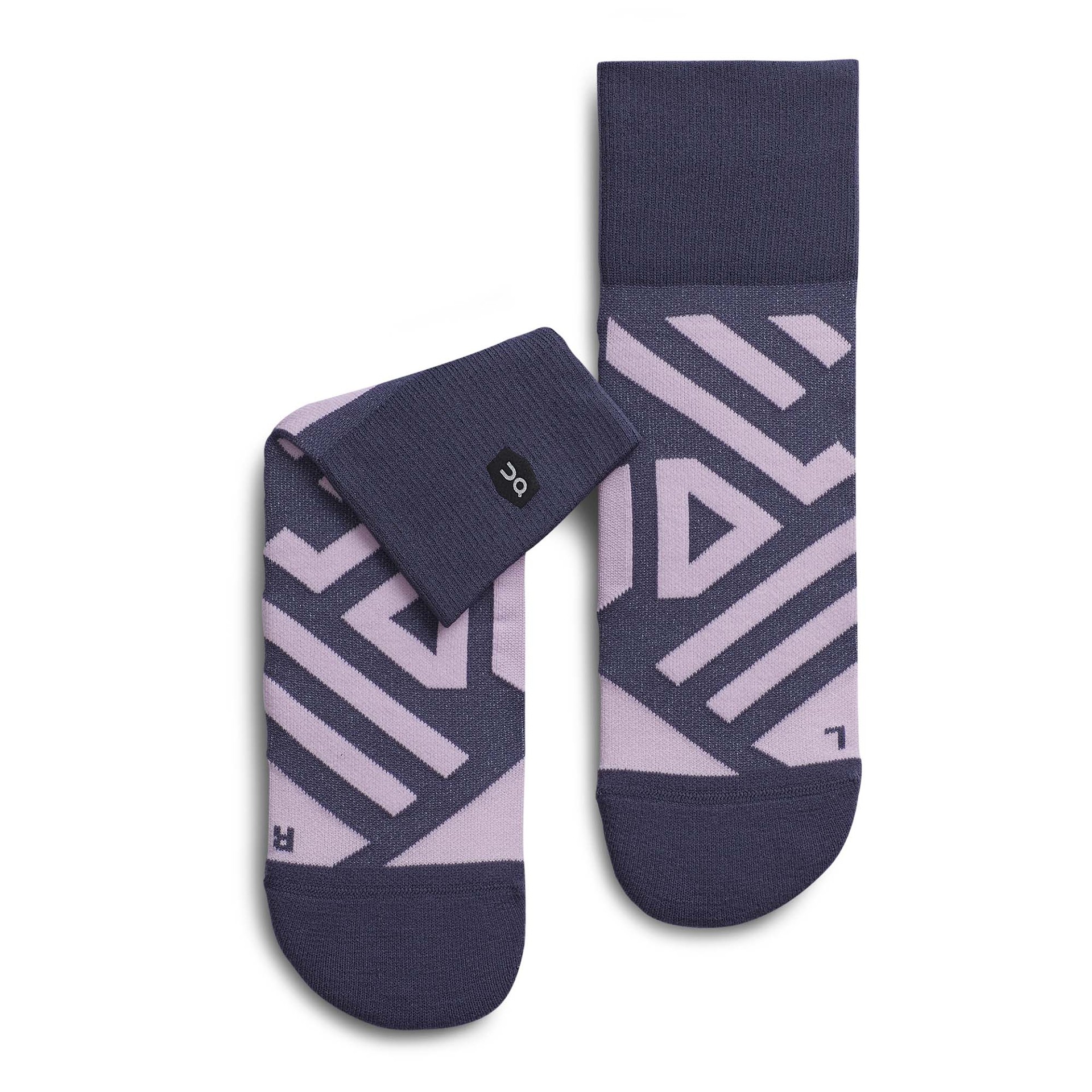 ON Performance Mid Sock, Flint/Fiji W