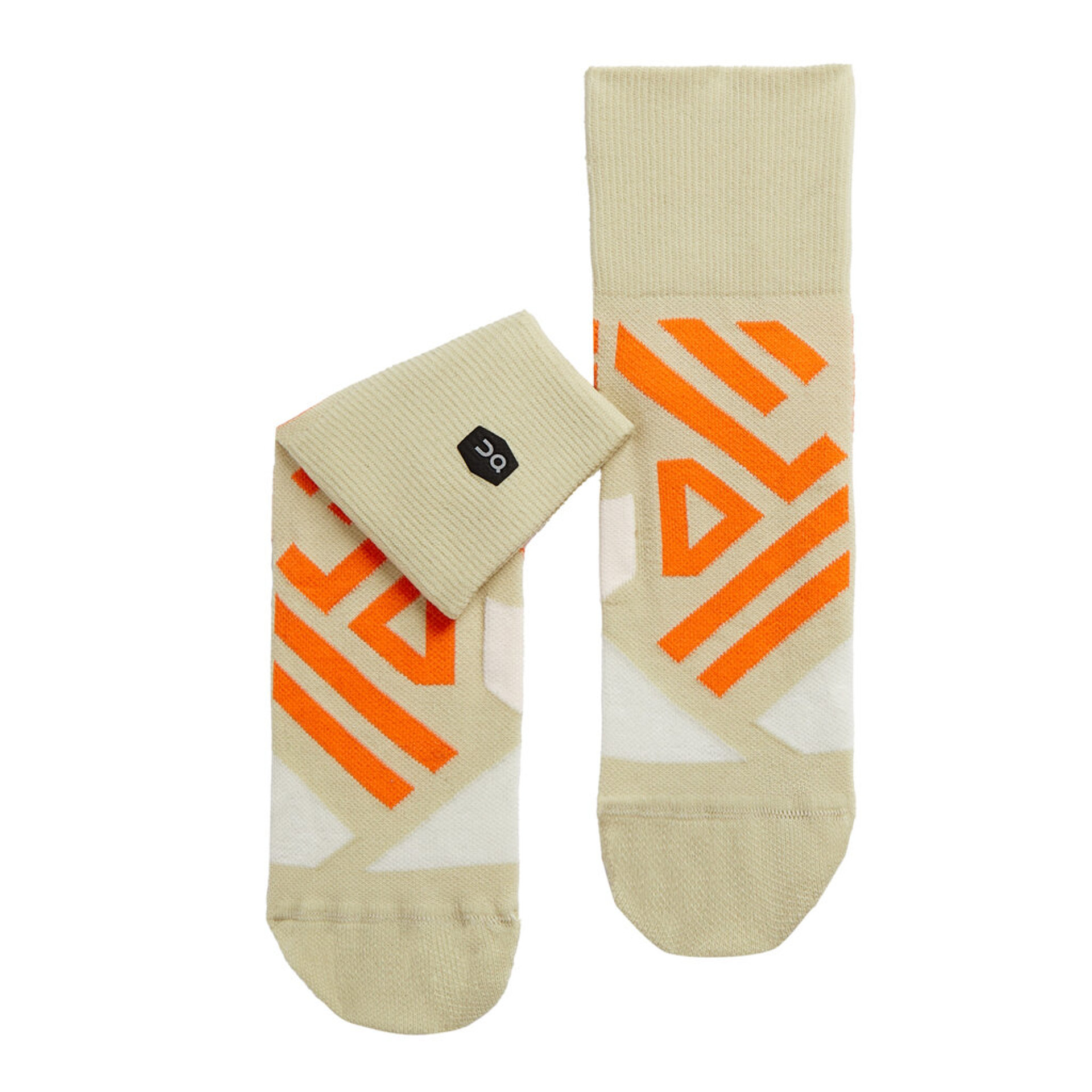 ON Performance Mid Sock, Haze/Flame W