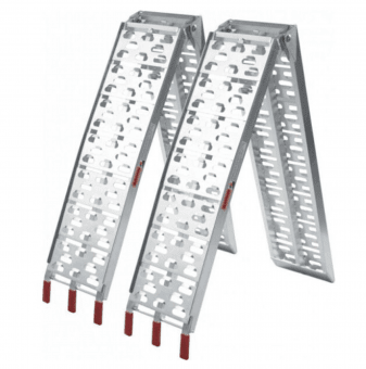 Hliníkové nájezdy s nosností 680 kg, stříbrné