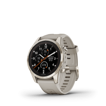 Garmin Fenix 7S PRO Sapphire Solar CreamGold/LightSand silicone band