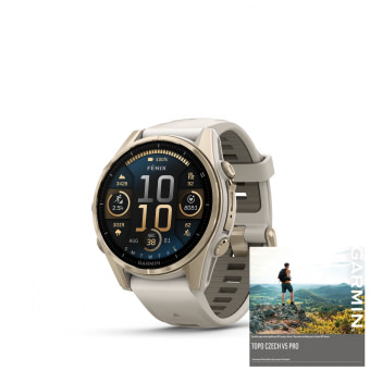 Garmin Fenix 8 43mm AMOLED, Sapphire Soft Gold