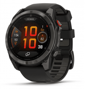 Garmin Fenix 8 Pro 51mm AMOLED, Titan Sapphire Black/Pebble Grey