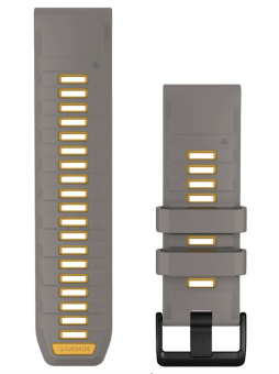 Řemínek Quickfit 26mm Silver Gray/Yellow Flare